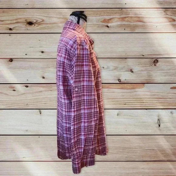 BANANA REPUBLIC SIZE MEDIUM MULTI COLOR BUTTON DOWN SHIRT - Picture 4 of 4